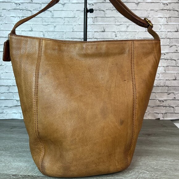 Vintage Coach Sonoma XL Soft Natural Grain Bucket Bag - Picture 1 of 7